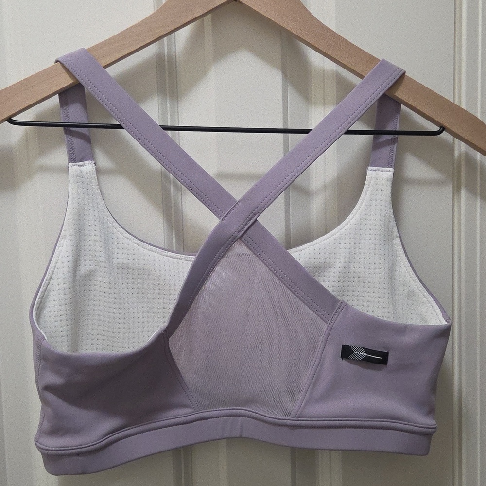 Oiselle Hi Twenty Sports Bra- Lilac - Picture 2 of 3